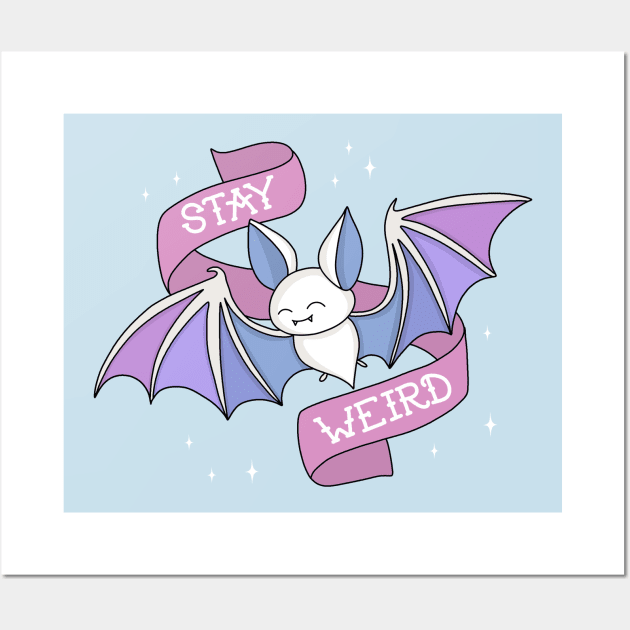 Pastel Goth Bat Wall Art by valentinahramov